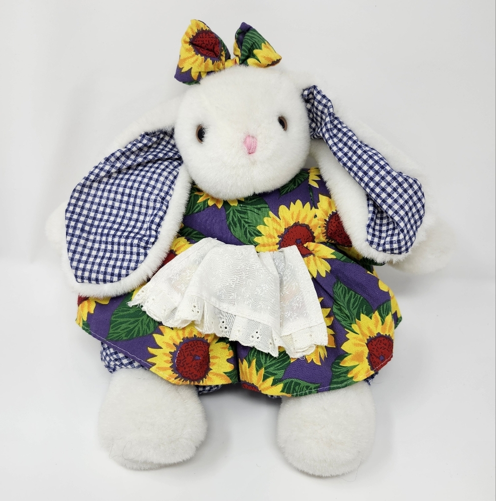 Cottagecore Floral Sunflower Bunny Plush
